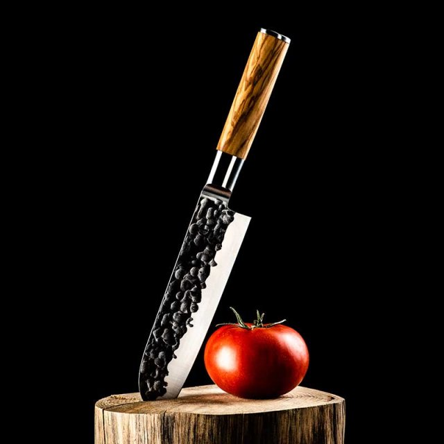 Olive santoku nož 18 - daska