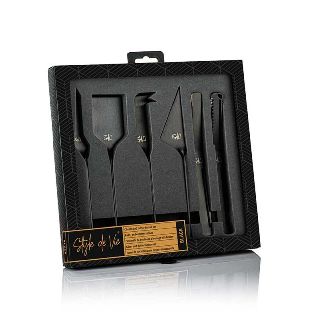 Set noževa za sir i maslac – crni - glavna