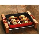 LVPTP2230K4R-Lava pleh za pečenje, sa drvenim postoljem, 22×30