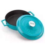 Lava lijevano željezni lonac, 24 cm – tirkizni, niski