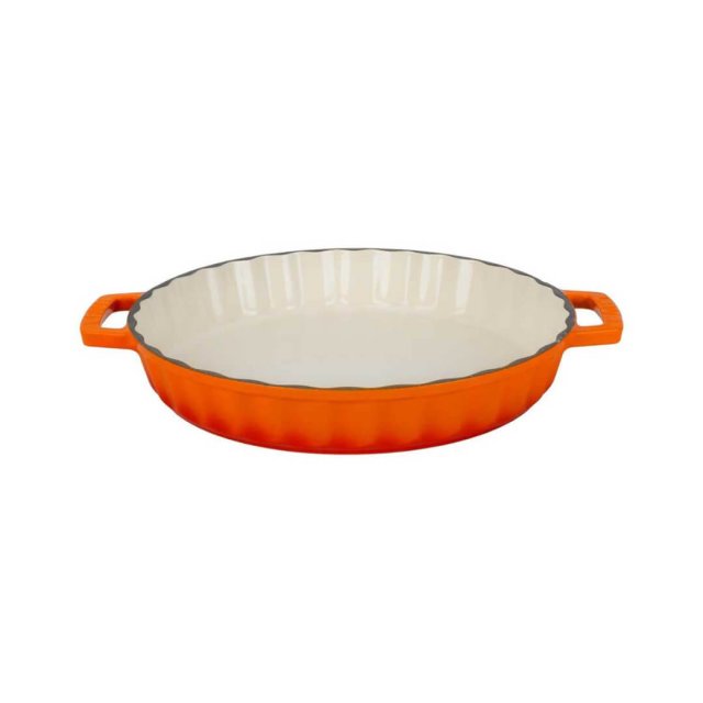 Lava kalup za pitu od lijevanog željeza, promjera 30 cm