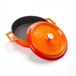 LVYST24K2O-Posuda od lijevanog zeljeza Lava narancasta, promjera 24 cm