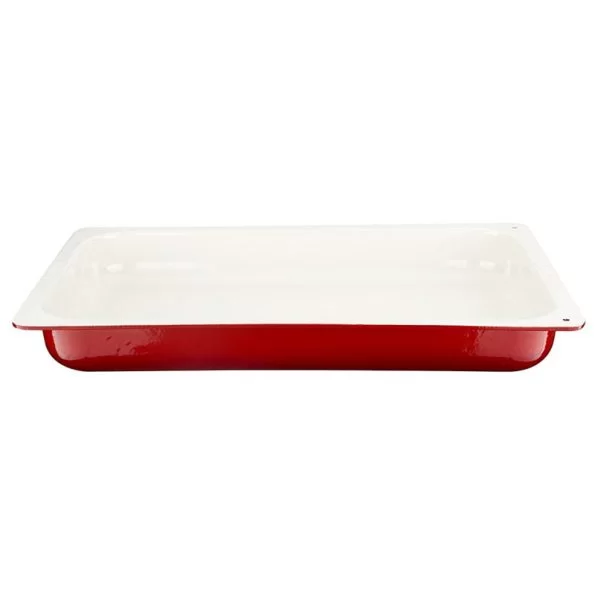 Lava lijevano željezni pekač G1/1, 32×53 cm – crveni (bež unutrašnjost)