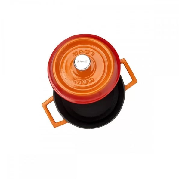 Lava lijevano željezni lonac, 14 cm – narančasti